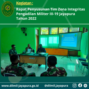 Rapat Pembentukan Tim Zona Integritas Tahun 2022